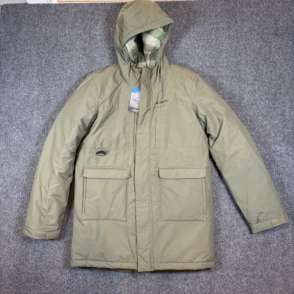 Columbia Kids Mt Adventure Flannel Lined Black‎ Jacket Size XL Winter Coat New